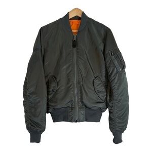Alpha Industries Flight Aviation Reversible Bomber Jacket Size Small